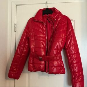 H&M Women's Bright Red Puffer Jacket